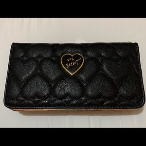 Beautiful black wallet hearts or clutch